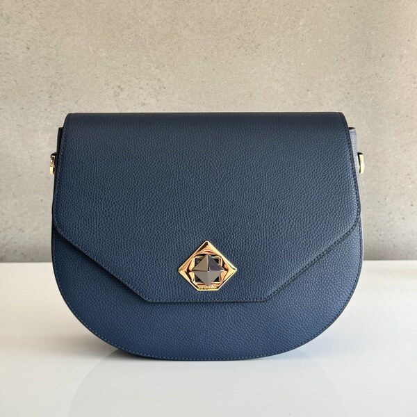 Kožená kabelka CROMIA Mina 2012 modrá 62527081