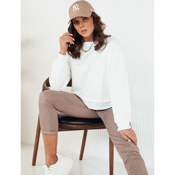 BASIC Biela mikina LORAN BY1251 49358373