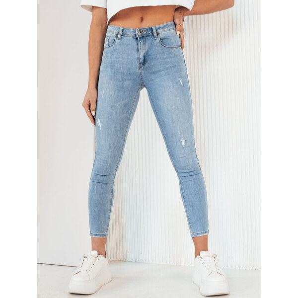 BASIC Svetlomodré skinny džínsy s odreninami GRISEL UY1979 49950965