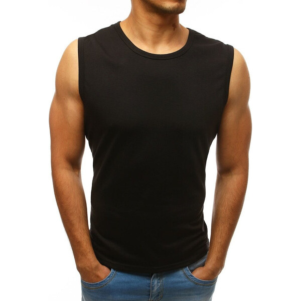 BASIC Čierne klasické pánske tielko rx3510 56217061