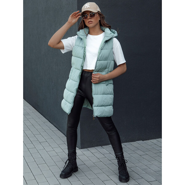 BASIC Mintová dámska páperová prešívaná vesta BRITA TY4511 57675119