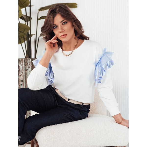 BASIC Smotanová mikina s volánikmi na rukávoch FALGIT BY1264 49358377