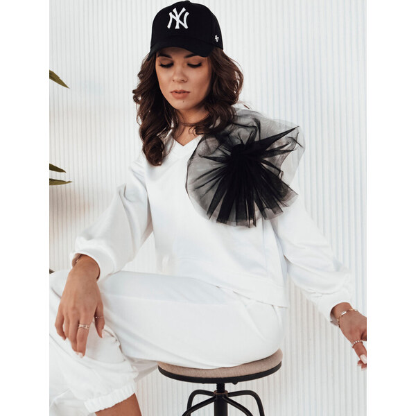 BASIC Smotanová oversize mikina s tylovou aplikáciou na ramene FILAN 49358378