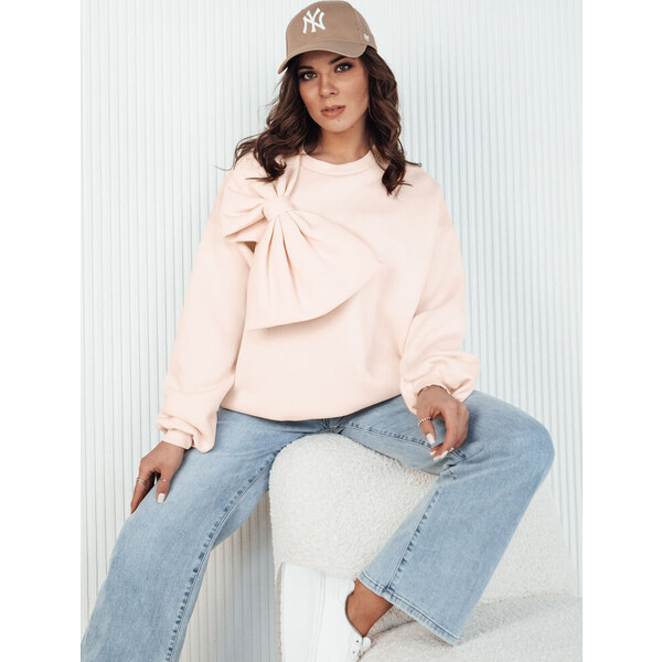 BASIC Marhuľová oversize mikina s mašľou BOWLOOP BY1261 49283495