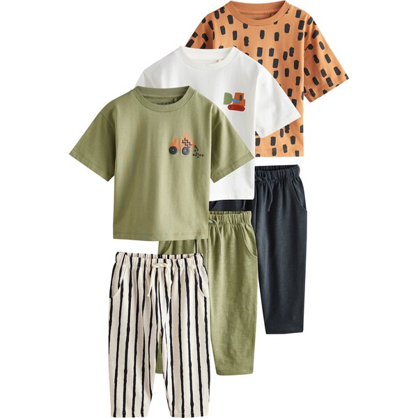 Next Set kaki / oranžová / čierna / biela 62530112