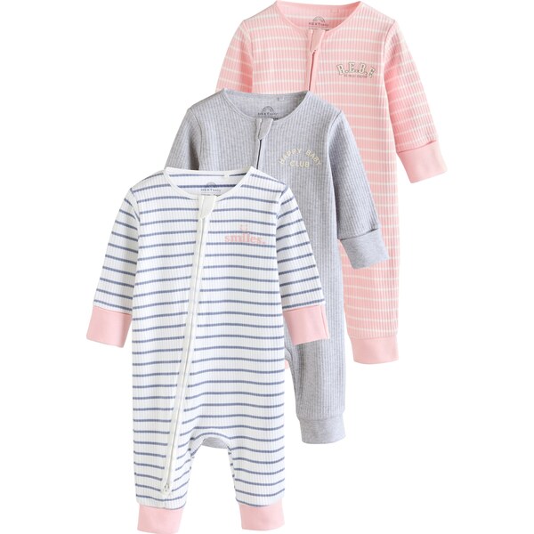 Next Pyžamo opálová / sivá melírovaná / ružová / biela 65874767