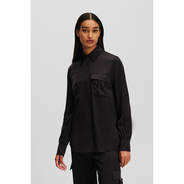 KOŠEĽA KARL LAGERFELD SATIN CARGO SHIRT 57740827
