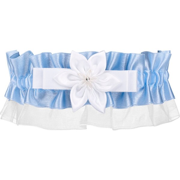 Svadobný podväzok bielo-modrý PW-105 Julimex 61933324