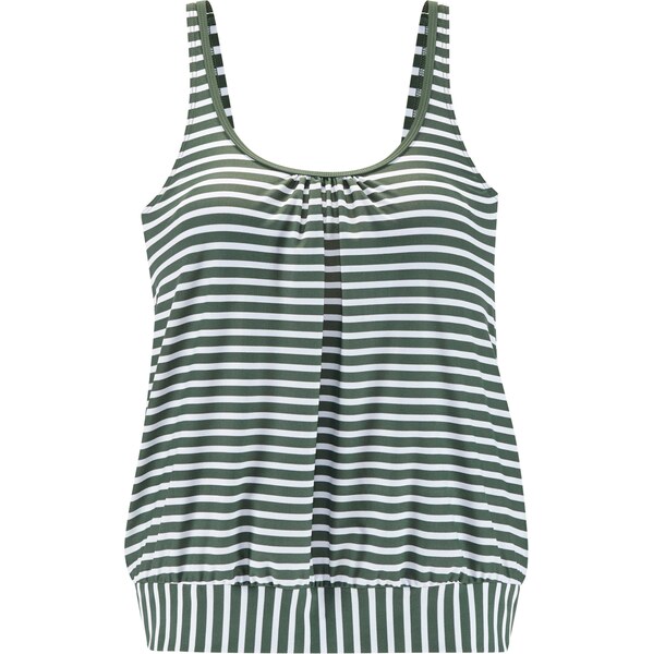 VENICE BEACH Tankinový top olivová / biela 62529795