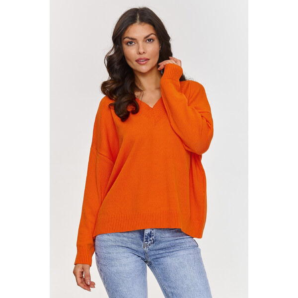 Makadamia Klasický dámsky pulóver S158 | pomarančová S158 62537917