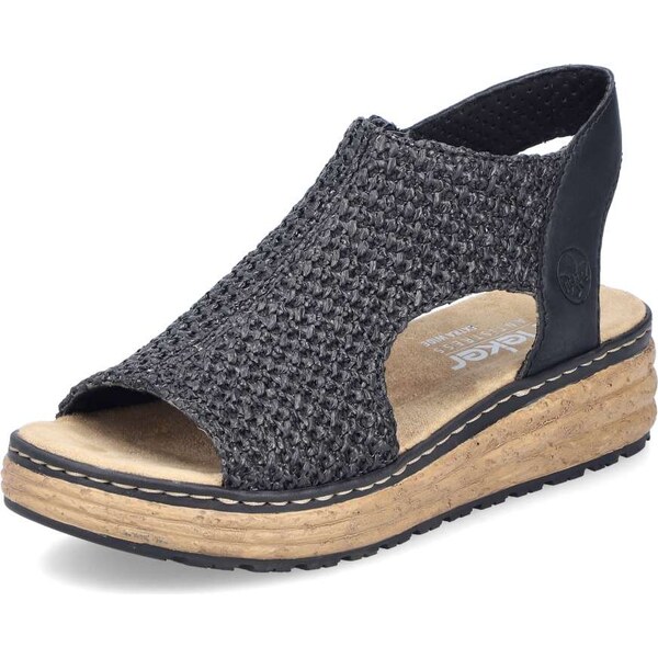 Dámske sandále RIEKER 62783-00 čierna S5 62546595