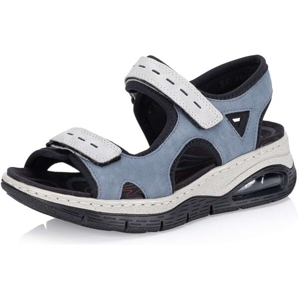 Dámske sandále RIEKER 67666-10 modrá S5 62546597