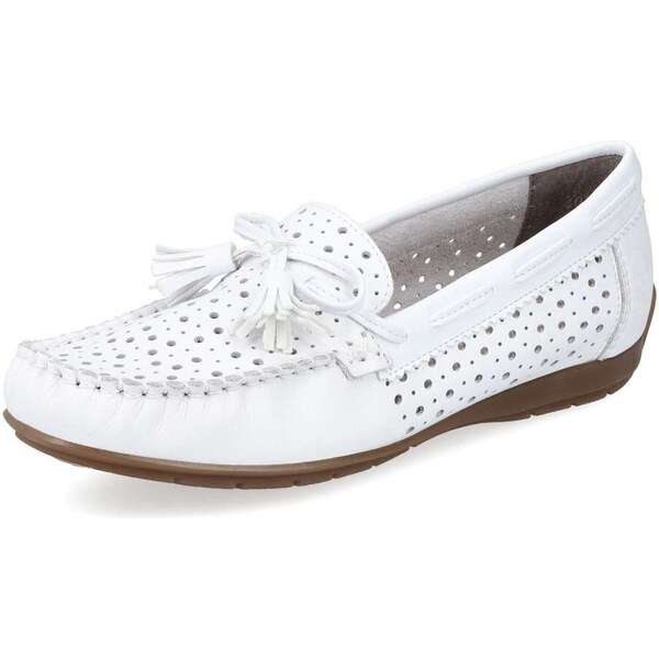 Dámske mokasíny RIEKER 40254-80 biela S5 49444814