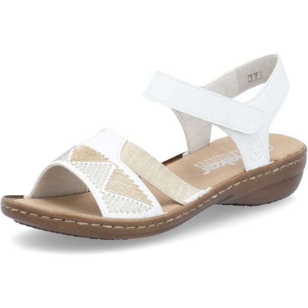 Dámske sandále RIEKER 608C4-80 biela S5 62550420