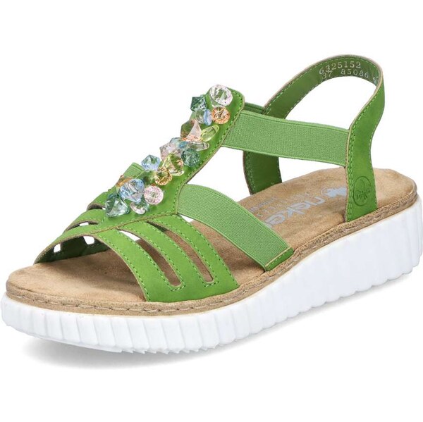 Dámske sandále RIEKER 63251-52 zelená S5 62550421