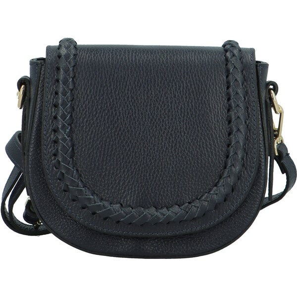 Dámska kožená crossbody kabelky tmavomodrá - Delami Vera Pelle Pettura 62579419