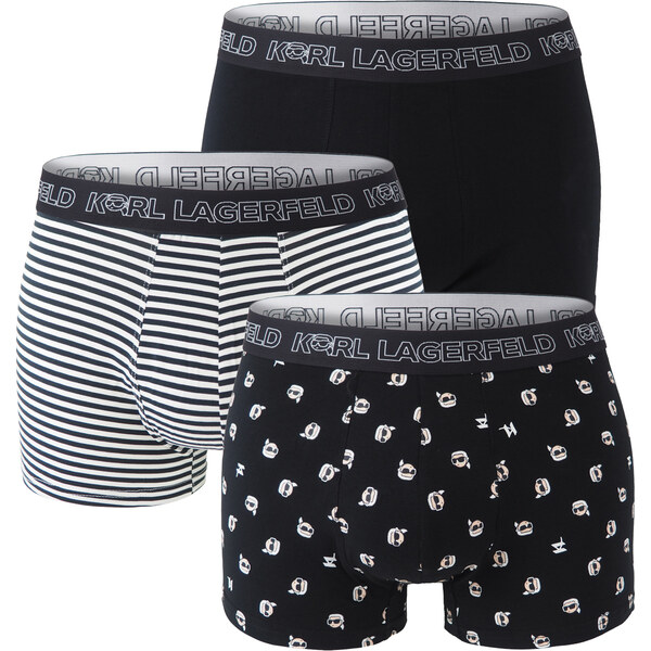 KARL LAGERFELD - boxerky 3PACK organic cotton Ikon mini KARL black & 62556975