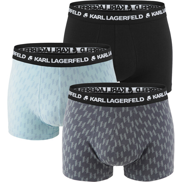 KARL LAGERFELD - boxerky 3PACK organic cotton LAGERFELD monogram logo 62556982