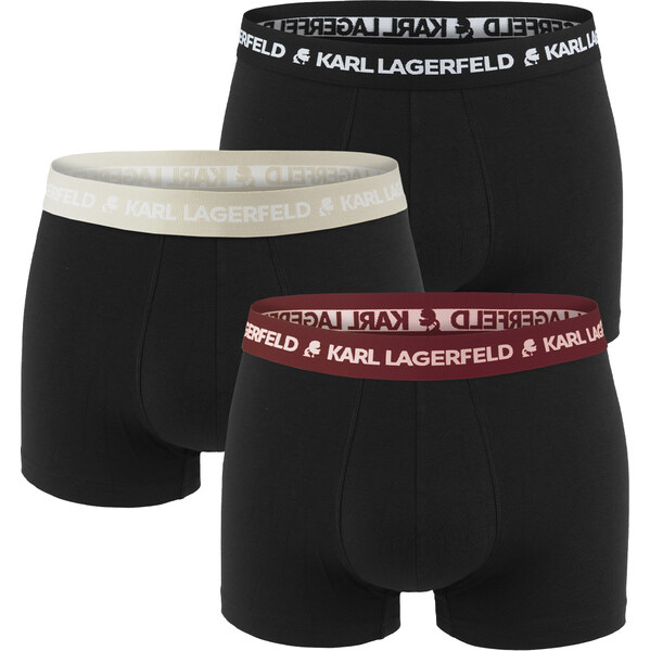 KARL LAGERFELD - boxerky 3PACK organic cotton logo LAGERFELD black 62556984