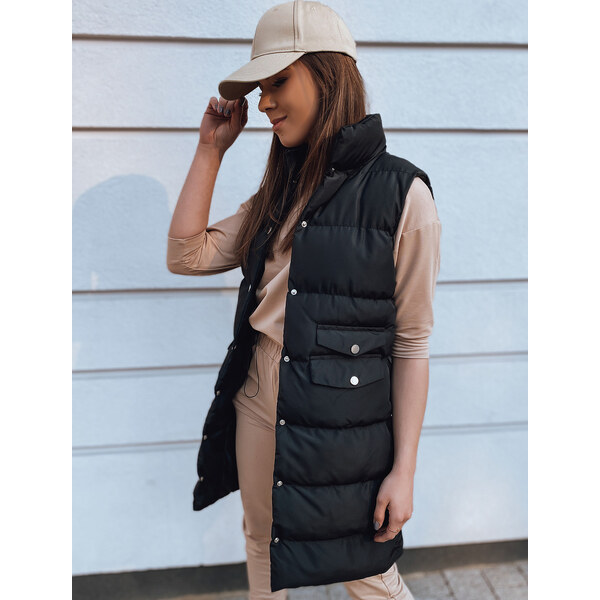 BASIC Čierna dlhšia prešívaná vesta WILLY TY2391z 31539391