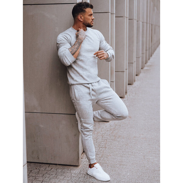 BASIC Svetlosivá tepláková súprava AX0738 43507686