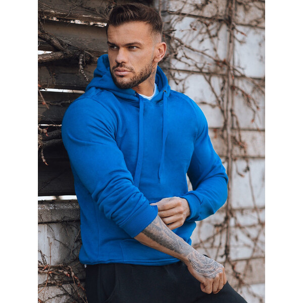 BASIC Modrá mikina s kapucňou BX5081z 43507683