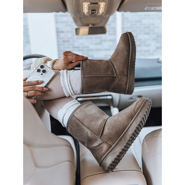 BASIC Hnedé vyššie pohodlné válenky STELLAR ZY0397 47135398