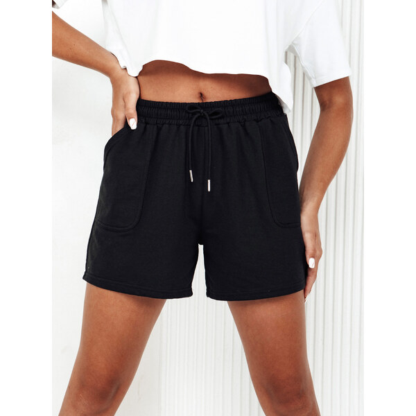 BASIC Čierne dámske teplákové kraťase PELLA SY0321 43996792