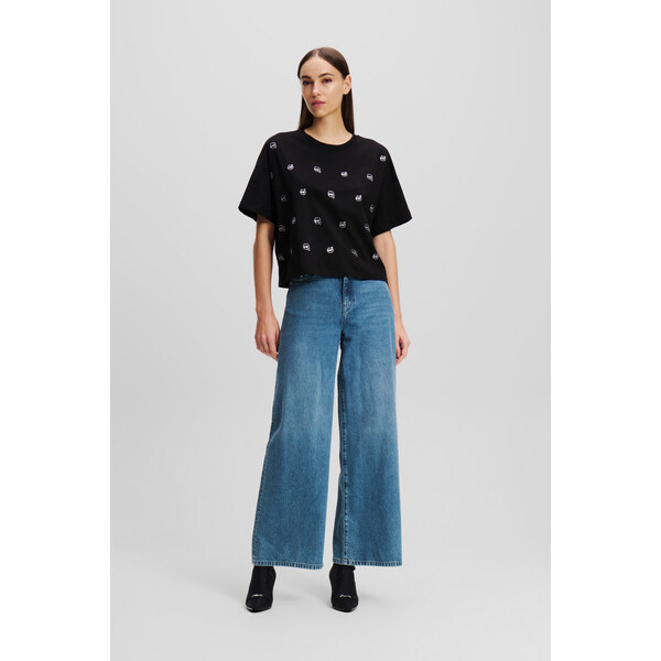 DŽÍNSY KARL LAGERFELD WIDE LEG DENIM PANTS 58512875