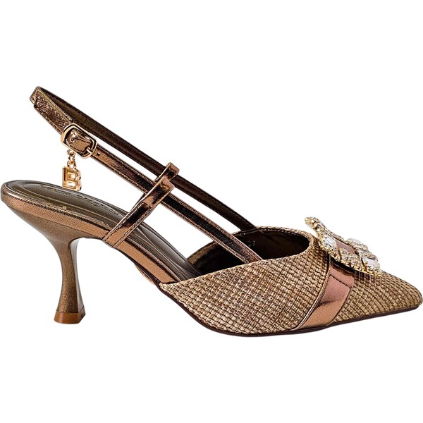 Hnedé slingback lodičky Laura Biagiotti Raffia Brown 62568607