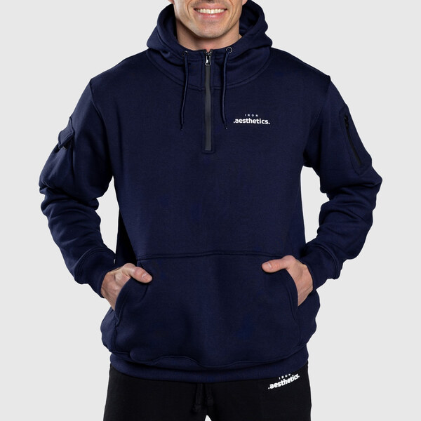 Oversized mikina so zipsom Iron Aesthetics Loaded, navy 62573549
