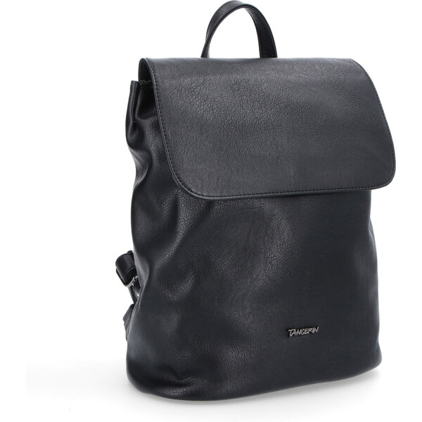 Mestský batoh zo syntetickej kože Tangerin čierna 8006 C 64019615