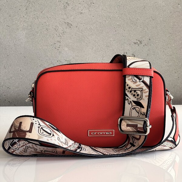 Kožená kabelka CROMIA Perla 2009 arancio 62578124