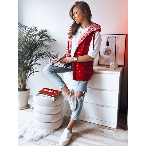 BASIC Červená obojstranná vesta CRISTINA TY3471 39403147