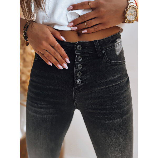 BASIC Čierne dámske džínsy KAMELIA UY1381 39515242
