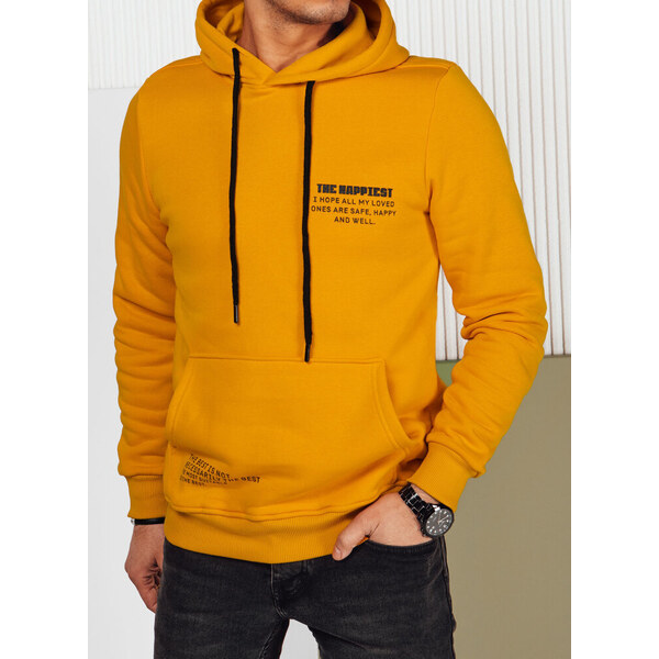 BASIC Žltá mikina s kapucňou BX5684 52670916