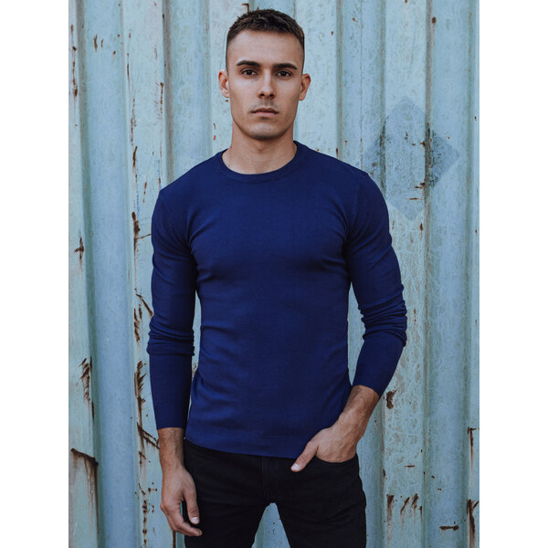 Modrý pánsky basic sveter WX2213 58256895