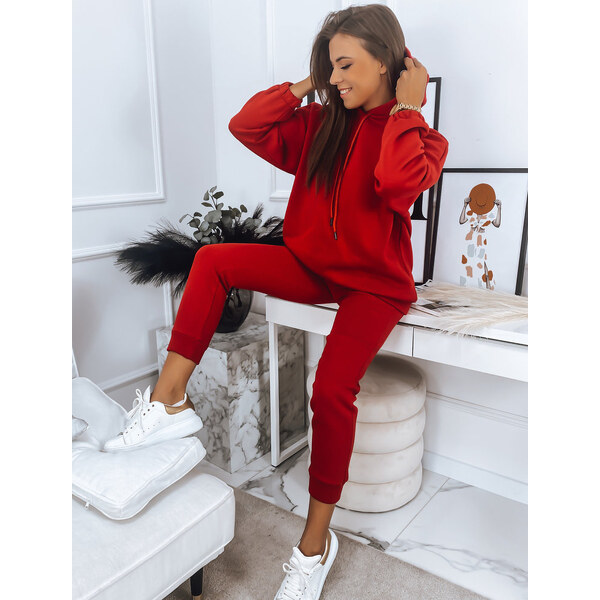 BASIC Červená teplákovka KSENIIA PREMIUM AY0718 36943997