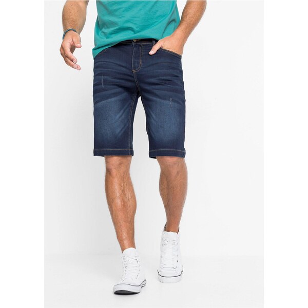 bonprix Strečové džínsové bermudy s komfortným strihom, Regular Fit, 44895404