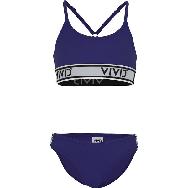 VIVID Bikiny tmavomodrá / svetlosivá / čierna 62584086