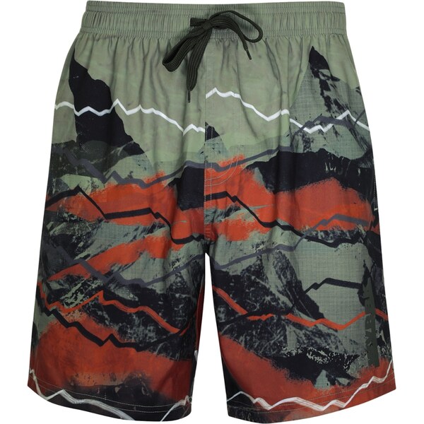 wavebreaker Plavecké šortky kaki / jasne červená / čierna 62584089