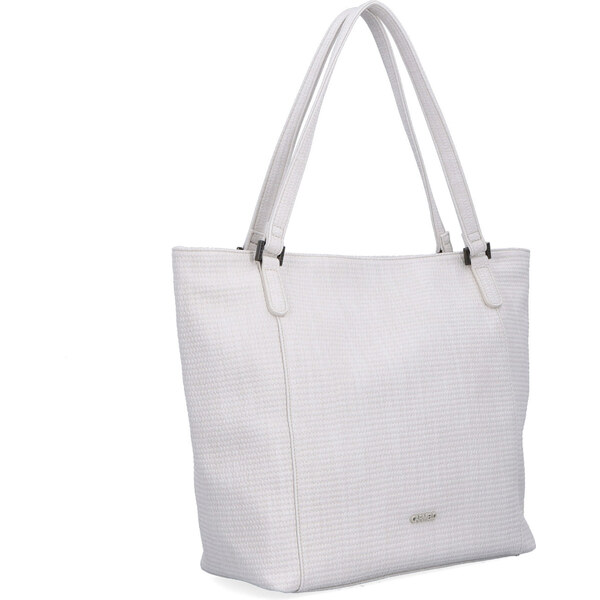 Kabelka zo syntetickej kože cez rameno Carmelo krémová 4341 K 64020580