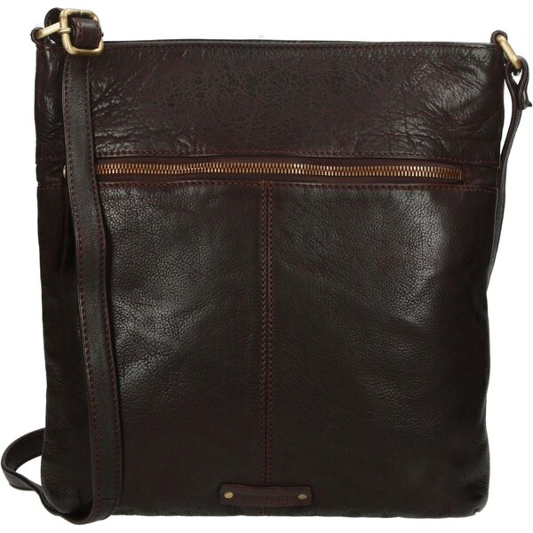 Enrico Benetti Dámska kožená taška cez rameno Adriana hnedá 52581547