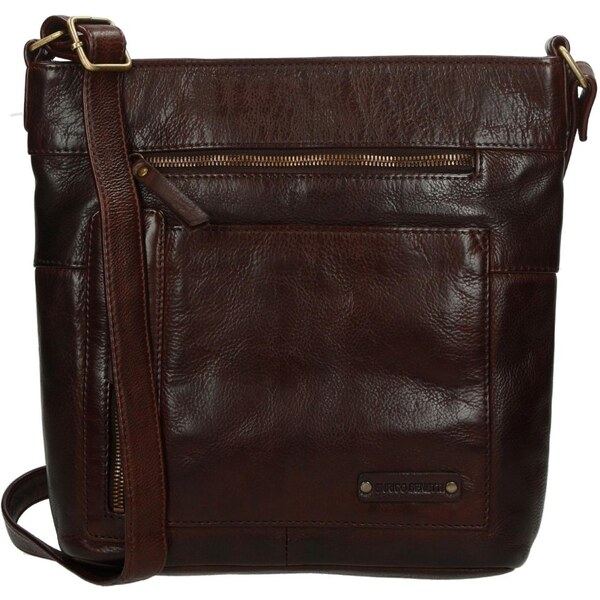 Enrico Benetti Dámska kožená taška cez rameno Vanesa hnedá 52581550