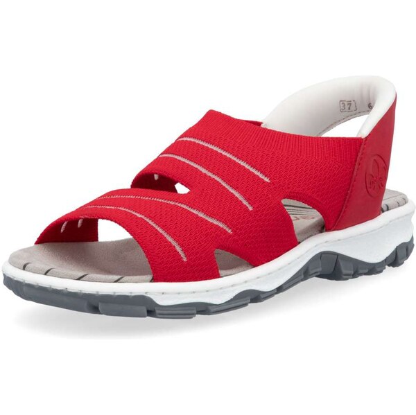 Dámske sandále RIEKER 68895-33 červená S5 62590403