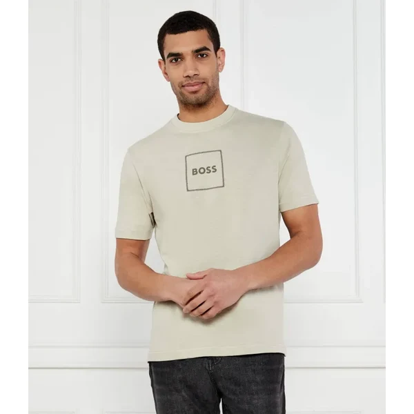 BOSS ORANGE Tričko Te_linenlogo | Regular Fit | s prímesou ľanu 62550990