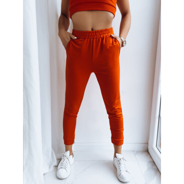 BASIC Oranžové dámske tepláky MY HONEY UY1417 40794779