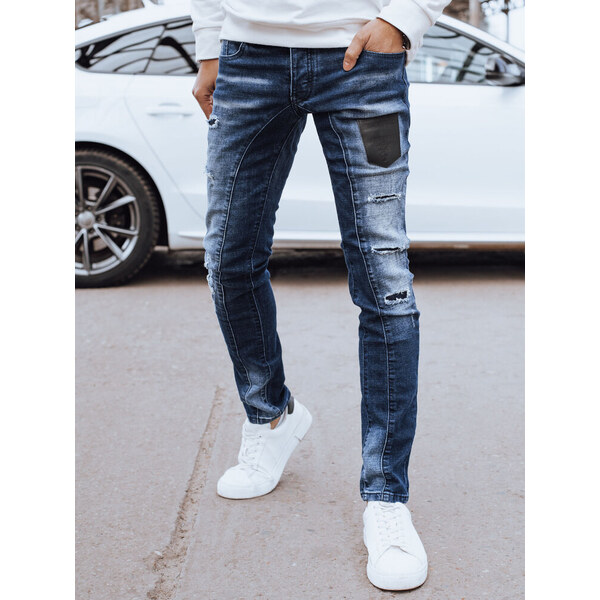 BASIC Tmavomodré džínsové nohavice UX4296 52672031