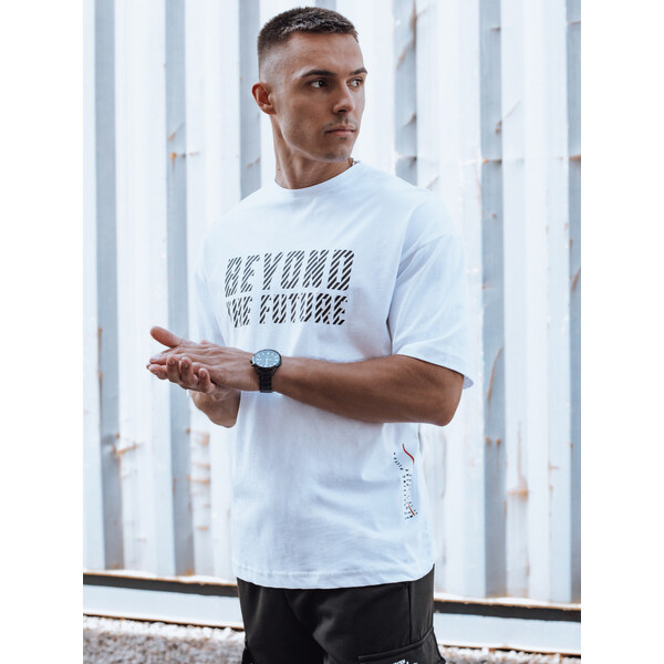 BASIC Biele tričko s nápisom BEYOND THE FUTURE RX5527 52699097