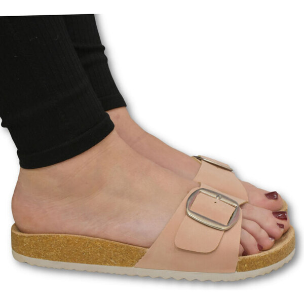 COMER Dámske svetloružové šľapky FORA 62608116